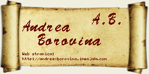 Andrea Borovina vizit kartica